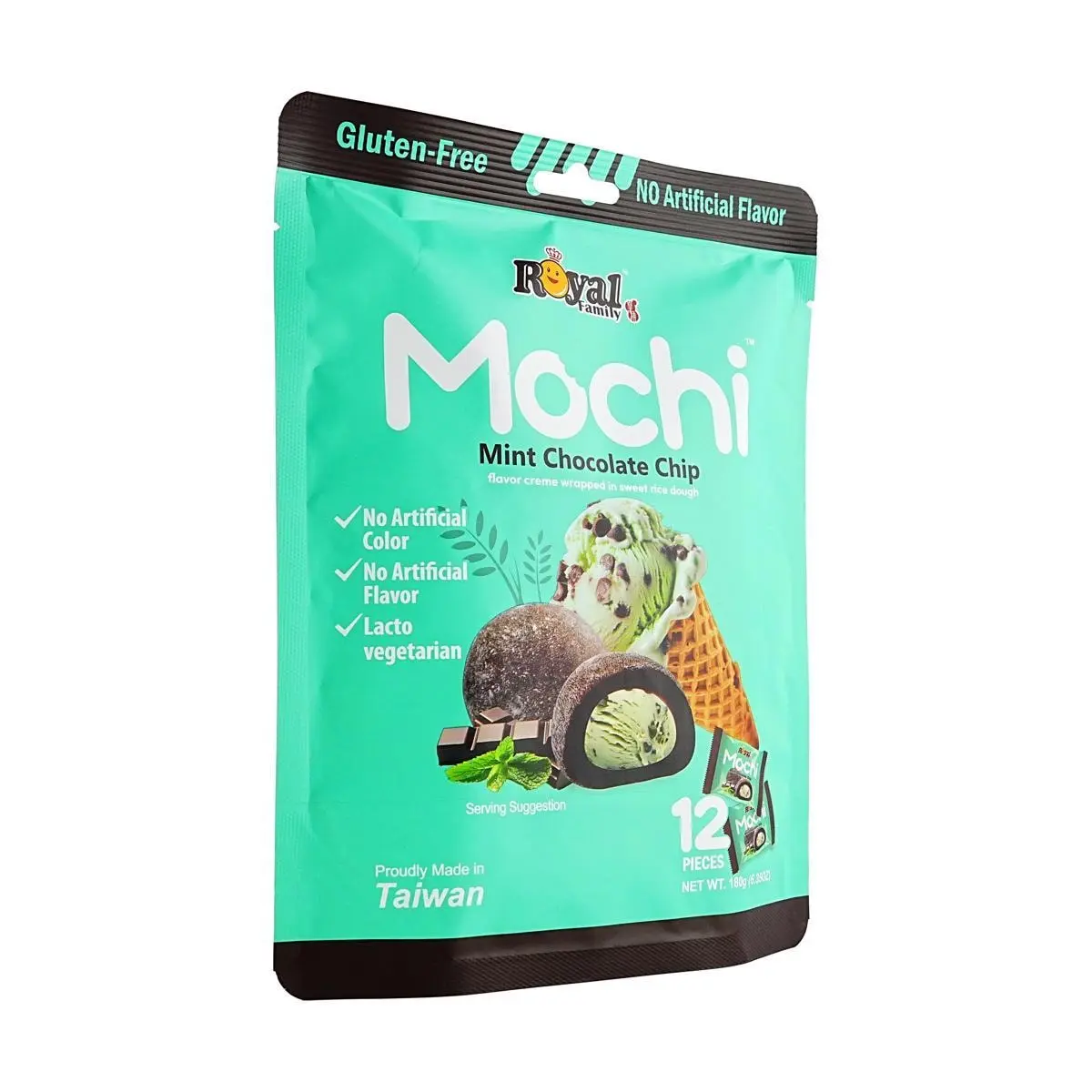 ROYAL FAMILY Vegan Mint Chocolate Mochi 180g - Delicious Taiwanese