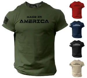 Rogue Style Made in America USA Flag Men's T-Shirt Patriotic American Tee Cotton Casual Crewneck Ultra Soft Comfortable for All-Day Wear Streetwear Top