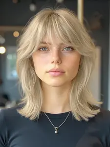 Trendy French Bangs Short Curly Hair Wig, Synthetic Curly Wigs, Perfect for Daily Street Style & Parties, Suitable for All Ages & Face Shapes