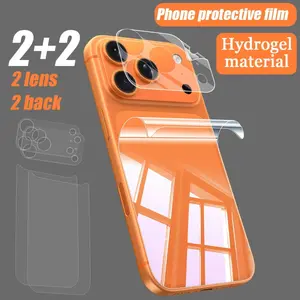 (2 hydrogel back films + 2 HD lens protectors), hydrogel back protectors for iPhone 17 series, soft to the touch. Scratch-resistant and fingerprint-resistant, lens protectors provide full screen coverage.