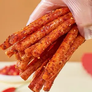 [2packs]Chinese Latiao Spicy Strips Gluten-Free Sweet & Spicy Snacks Traditional Garlic Flavor Hot & Spicy Sticks Casual On-The-Go Munching Treats Asian bussin Chinese delightful