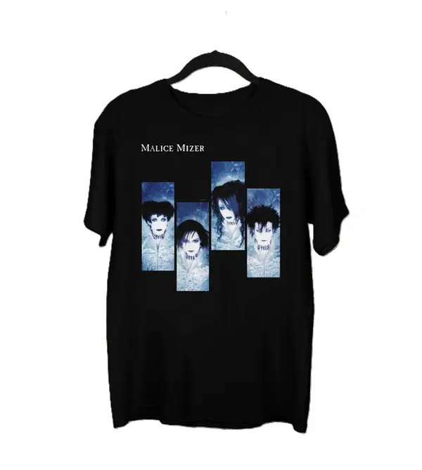 Collection Malice Mizer Band Short Sleeve Black T-shirt Unisex Cotton Fabric Crewneck Menswear Top