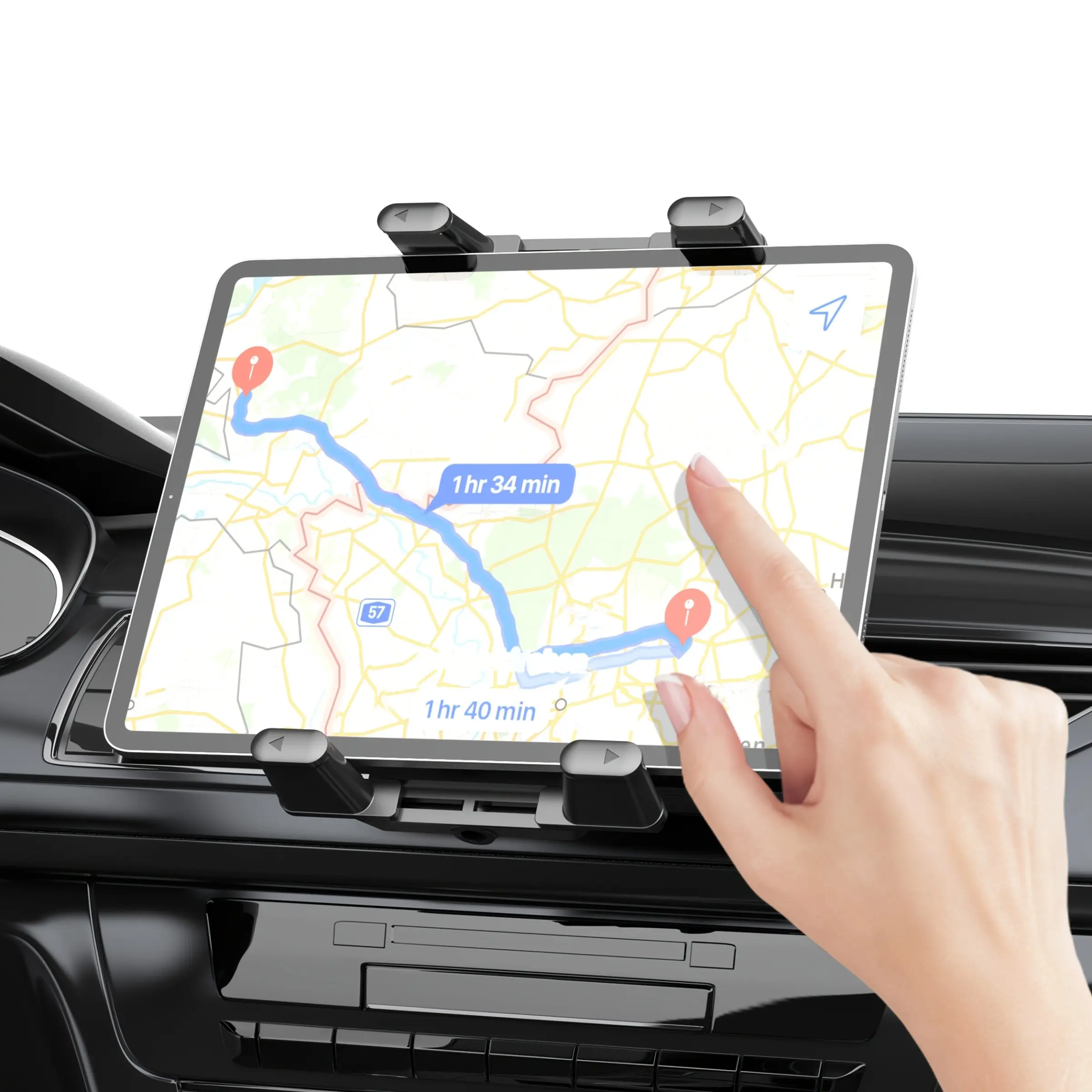 Car Air Vent Tablet Adjustable Holder Car Mount, Universal Tablet Stand Car Mount, Multifunctional Car Accessories, Mobile Phone Holders, Cell Phone Holders, Compatible with 17.78cm-32.77cm Tablets and 10.16cm-17.78cm Phones