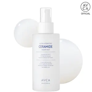 [AVCA Official Shop] Ultra Hydrating Ceramide Cream Mist 150ml (5.07 fl oz) – Korean Milky Face Spray with 5 Ceramides, CN-Peptide Barrier Toner for Sensitive Dry Skin, Soothing Dewy Finish, Non-Sticky Lightweight Daily Refresher