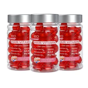 Eco Finest 3-bottle pack of hair care vitamin capsules, Moroccan argan oil moisturizing leave-in hair oil, unisex hair care product, natural hair care, Valentine's Day gift.
