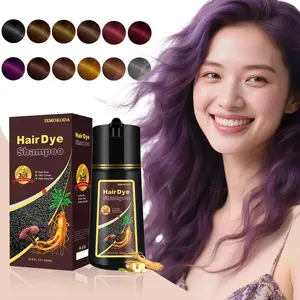 Purple Hair Dye Shampoo-Semi-Permanent Gray Coverage-Up to 30Days Lasting Results