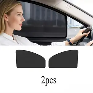 2-piece magnetic car window sunshade - front window sun protection and insulation privacy curtain with magnetic suction design, non automatic, breathable sunshade panel suitable for cars, SUV， truck