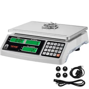 VEVOR Industrial Counting Scale, 15 kgx 0.5 g, Digital Scale for Parts and Coins, g/kg/lb Units, Electronic Gram Scale Inventory Counting Scale Kitchen Jewelry Scale with RS232 Port and 3 LCD ScreensVEVOR Super Brand Day
