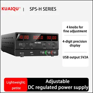 NICE-POWER DC Power Supply Variable: 30V 10A Adjustable Switching Regulated High Precision 4-Digits LED Display 5V/2A USB Port Output & Input Power Cord Bench Lab Power Supplies，Electronic phone repair, smart home repair, electronic DIY