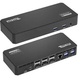 Plugable UD-6950PDZ USB-C Docking Station, 4K Triple Monitors, 100W Laptop Charging