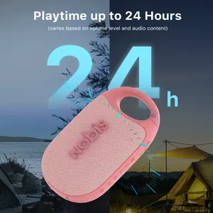 NOBIS Clip N1 Portable Mini Bluetooth Speaker, Big Audio and Powerful Bass, Integrated Carabiner, IP68 Waterproof and Dustproof, Suitable for Outdoors, 24-Hour Playback Time