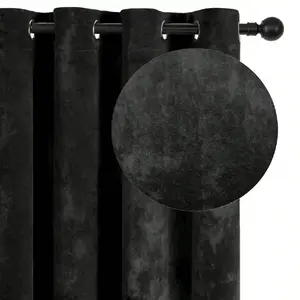 Velvet Blackout Curtains,Gromment top Installation, UV Protection Insulation, Thick, for Living Room Dining Bedroom Office Home Decor