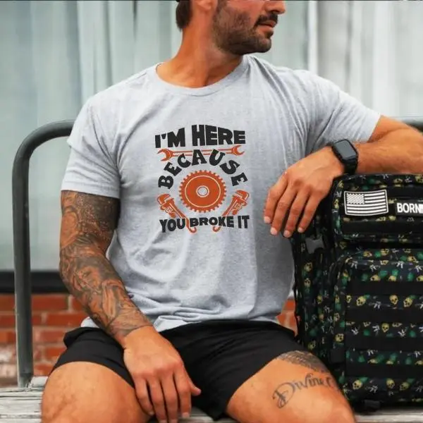 I’m Here Because You Broke It Hoodie– Funny Mechanic T Shirt, Blue Collar Worker Hoodie, Repair Technician Sweatshirt Gift Hoodie - Sweatshirt