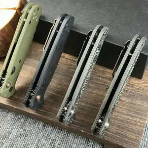 4300BK – D2 BattleWash blade with G10 handle, button lock tool for camping, outdoor use and hiking, survival tools; the best gift-high-end quality and neck knife gift set