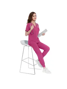 Stretchy and Comfortable Summer Thin Ankle-length Pants Workwear Special Scrubs for Clinic Beauticians Suitable for Beauty Care Outpatient Duty Daily Operations and Other Scenarios Breathable Skin-friendly and Easy To Maintain