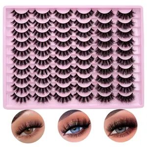 30 pairs of luxurious fluffy false eyelashes Faux Lashes -3 5D eyelash effects - dense, natural, hypoallergenic, reusable, creating a perfect makeup look