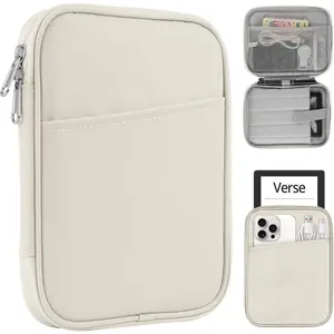 Universal Sleeve Bag for 6",6.8",7" Kindle Paperwhite/Colorsoft 2024-2012 Compatible with 6"-6.8" All- Kindle/Kobo/Tolino/,6" EReader with Anti-Drop Protective Cover,White