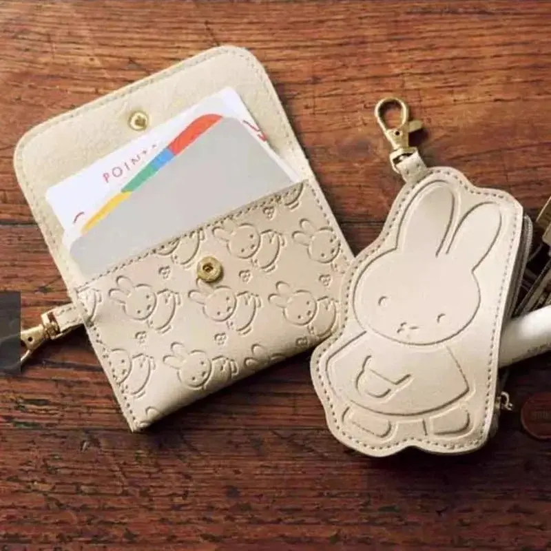 Cute Miffy Mini Set Crossbody Phone Purse ID Holder Keychain Set Kawaii Travel Organizer for Women Multi-functional Accessories​