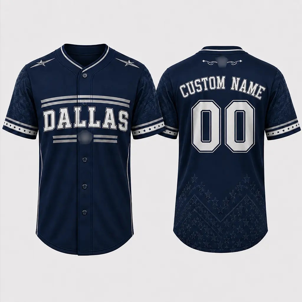 Cowboys Custom Name Premium Baseball Jersey , America’s Team Fans, Personalized Cowboys Baseball Jersey, Cowboys Nation Fans, Game Day Sports Jersey
