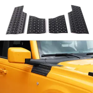 For 2021+ Ford Bronco Cowl Body Armor Outer Cowl Covers Corner Guard (4 pcs)