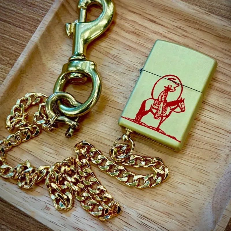 Custom gold bull blowing smoke skull zippo with