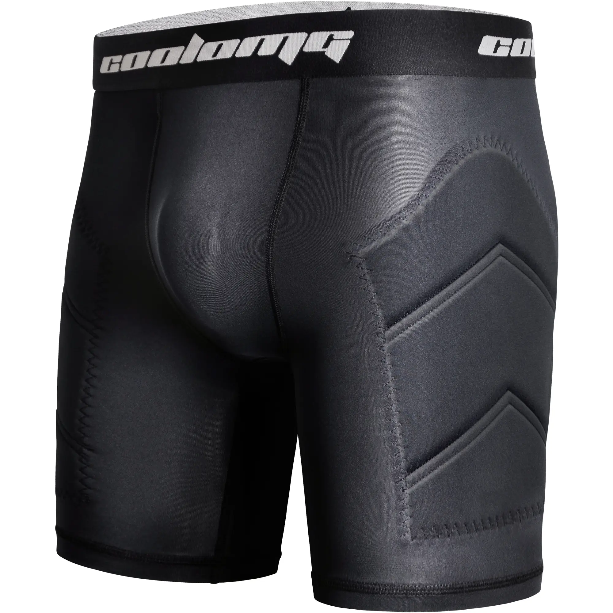 COOLOMG Male Youth Padded Sliding Shorts - 85%Polyester+15%Spandex Moisture-Wicking Compression Garment with Cup Pocket, Snug Elastic Waistband & Impact Guard for Baseball/Football Sport Specific Clothing, Lacrosse
