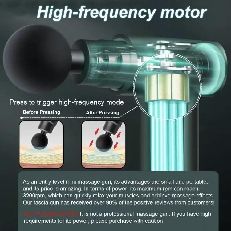 Portable Mini Massage Gun – Handheld Deep Tissue Percussion Massager for Muscle Soreness, Travel-Friendly