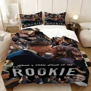 3-Piece The Rookie Themed Bedding Set, Trendy & Novel Lightweight Soft Set, Includes 1 Decorative Duvet Cover & 2 Pillowcases (No Comforter Insert), for Bedroom, Perfect Decor Gift for Home & Dorm, All-Season Use