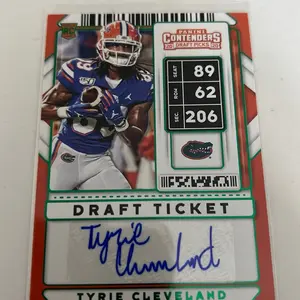 Panini Contenders Draft Ticket Tyrie Cleveland Autographed Football Card 89 62 206