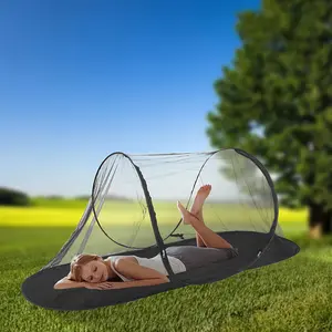 Portable mosquito net for camping and outdoor adventures - easy to set up, no installation required, breathable polyester fabric, perfect for travel, parties, and backyard entertainment
