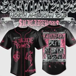 $uicideboy$ Greyday 2026 – North American Tour Pink Jersey