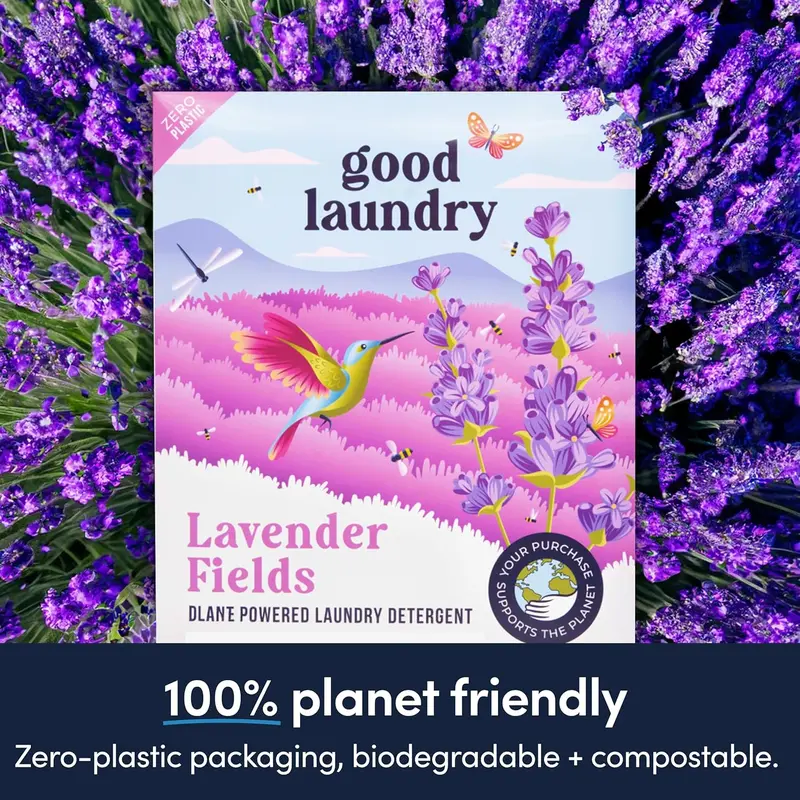Detergent Sheets - Lavender Scented (60 Loads) - Eco-Friendly Laundry Detergent Sheets, Hypoallergenic, No Plastic Jugs or Waste - Based in the USA