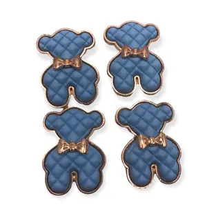 (1) Beautiful Bear Shaped Stunning Shoe Charm jib bitz