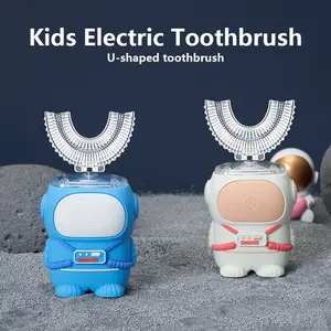 kids u shaped electric toothbrushes autobrush ultrasonic toothbrush  , IPX7 Waterproof, Five Cleaning Modes, 60S Smart Reminder kids gift