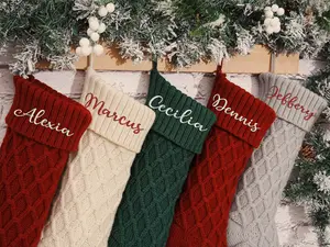 Personalized Family Xmas Stockings Christmas Stocking With Name 2024 Embroidered Christmas Stocking monogram Stocking holiday Decor Gift