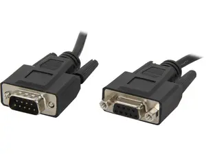 C2G 52032 DB9 M/F Serial RS232 Extension Cable, Black (15 Feet, 4.57 Meters)