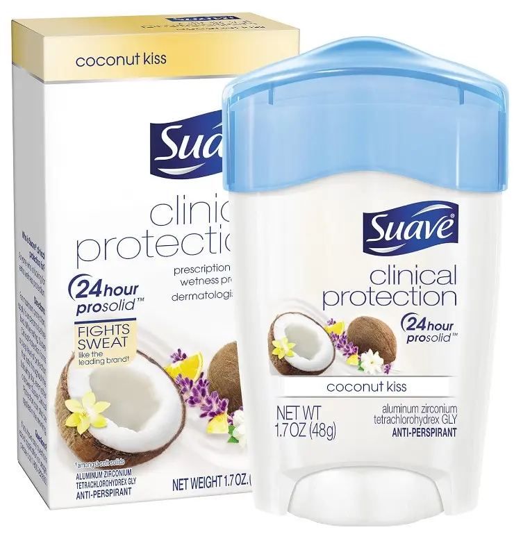 Suave Clinical Antiperspirant Deodorant, Coconut Kiss 1.7 oz