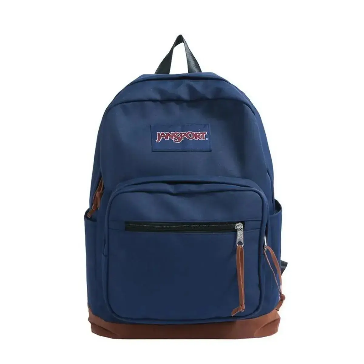 Large Capacity Vintage Navy JanSport Suede Base Backpack Adjustable Shoulder Straps Daily Outdoor Backpack
