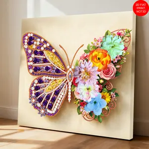 【New Arrival】Framed Diamond Painting Kit 9.84x9.84x0.59in, DIY Rhinestone Art with Faux Flower Embellishment, Ready To Hang Home Wall Decor, Thoughtful Gift