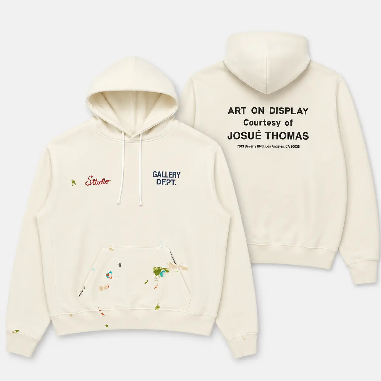 Gallery Dept. Studio Hoodie, Men's Art On Display Graphic Pullover Streetwear Sweatshirt