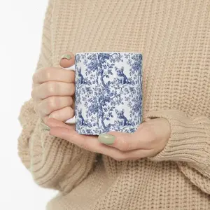 [Sale off up to 50%] French Bulldog French Toile De Jouy Mug, French Bulldog Mug, Frenchie mom, French Bulldog Lover gift, Coffee Mug, 11oz & 15oz ceramic mug
