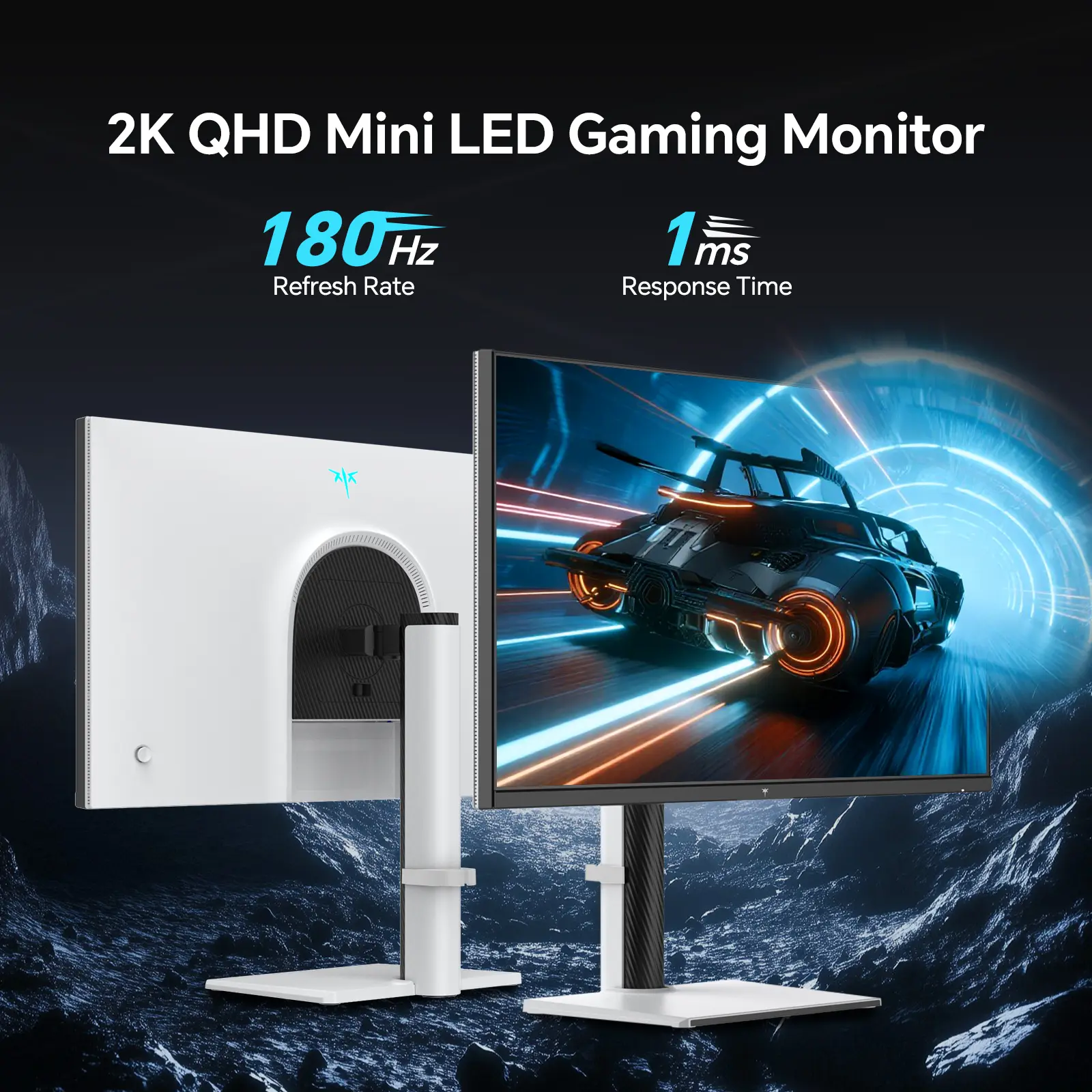 KTC 27'' Mini LED 2K 180Hz HDR1400 Gaming Monitor, 2560*1440P
