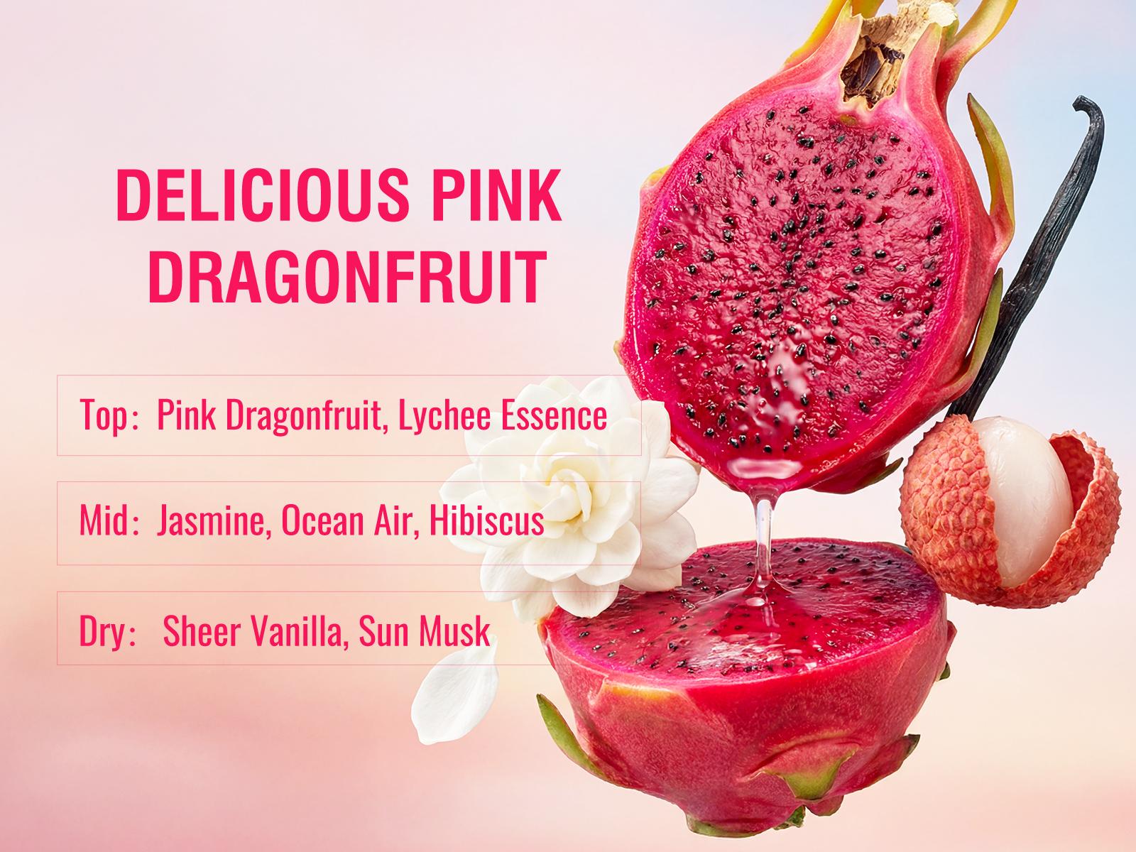 sttes 08# Smell Rio - Delicious Pink Dragonfruit EDP | Exquisite Tropical Fruit & Ocean Breeze Scent for Women, 100ml (3.4 fl.oz.)