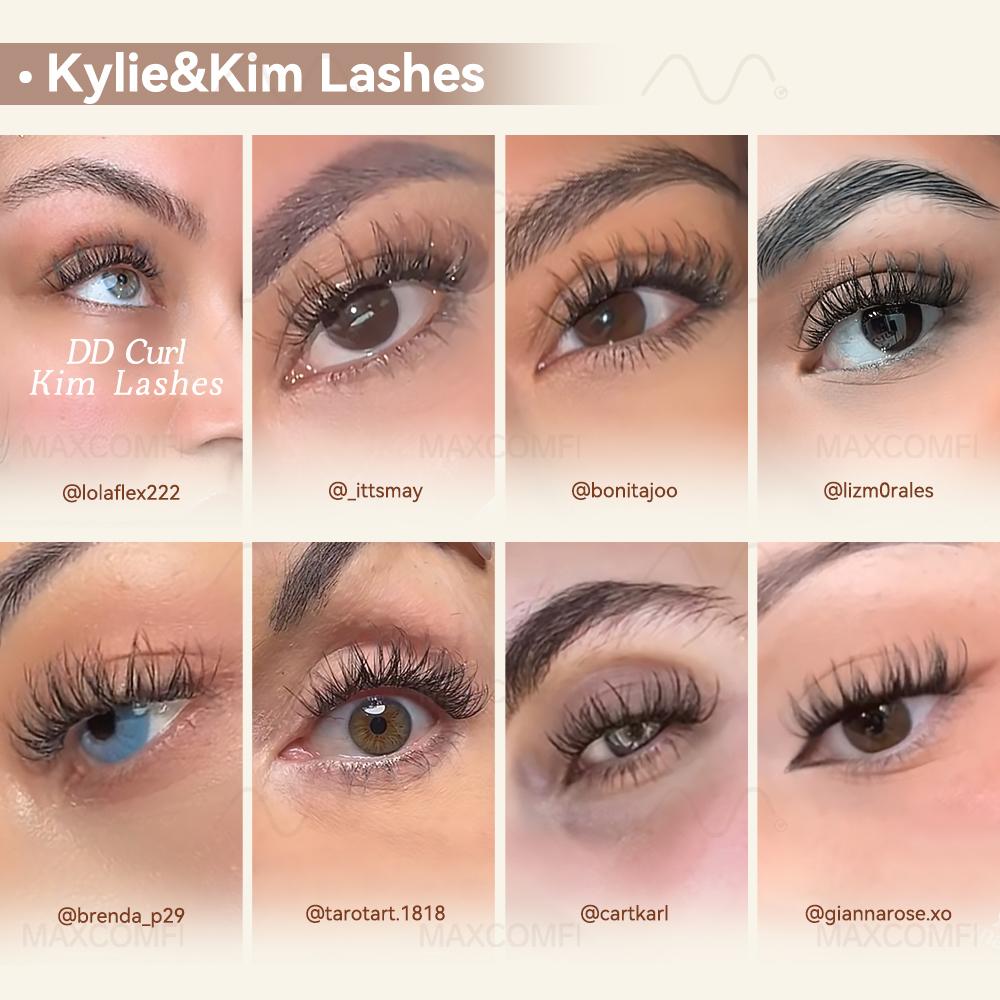 MaxComfi Spider Lashes Breeze | DD Curl Kylie&Kim Lashes Vibe but Better Long-Lasting Waterproof & Super Soft&Thin Band | Venus Velure Waterproof Long-Lasting Natural Daily  Beginner-Friendly DIY Lashes for Flawless Voluminous Look Trendy Must-Have
