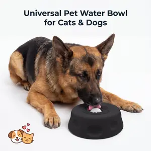 Multi-Function Suction Dog Slow Feeder with Rolling Ball - No-Spill Silicone Lick Mat for Yogurt, Peanut Butter & Liquid Treats, Interactive Anti-Slip Puppy Bowl for All Breeds, Mental Stimulation & Post-Op Recovery