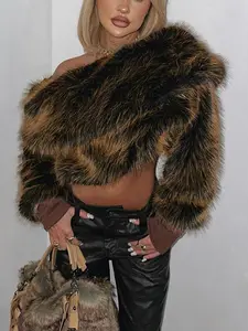 Trendy Short Hair Creative Asymmetric Shoulder Top, Fashionable Streetwear in Solid Colors, Perfect for Autumn and Winter Styles