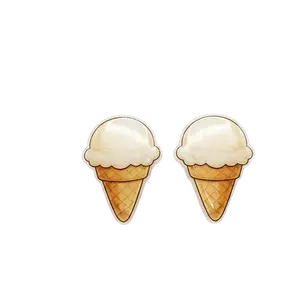 Ice Cream Titanium Stud Earrings