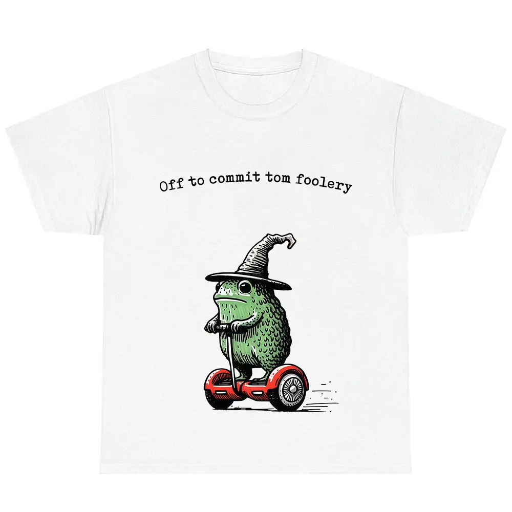 This T-Shirt Features a Humorous Frog Design on a 100% Fabric, Ideal for Casual Outings. It'S Versatile And Makes a Great Gift, Perfect for Outdoor Activities During Holidays with Its Comfortable Short Sleeves