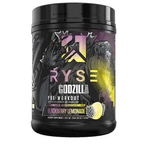 RYSE Godzilla Pre-Workout Powder | 40g Per Serving | L-Citrulline, Creatine, Beta-Alanine, BCAAs | Officially Licensed Godzilla Collaboration | Energy & Focus Supplement