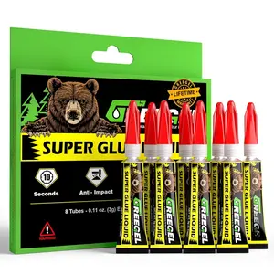 Super CA Glue 4 x 8G - Clear Superglue Liquid, Multi-Purpose  Cyanoacrylate Adhesive for Ceramic Metal DIY Craft Hobby Model   Printing,  Bonding Single Use